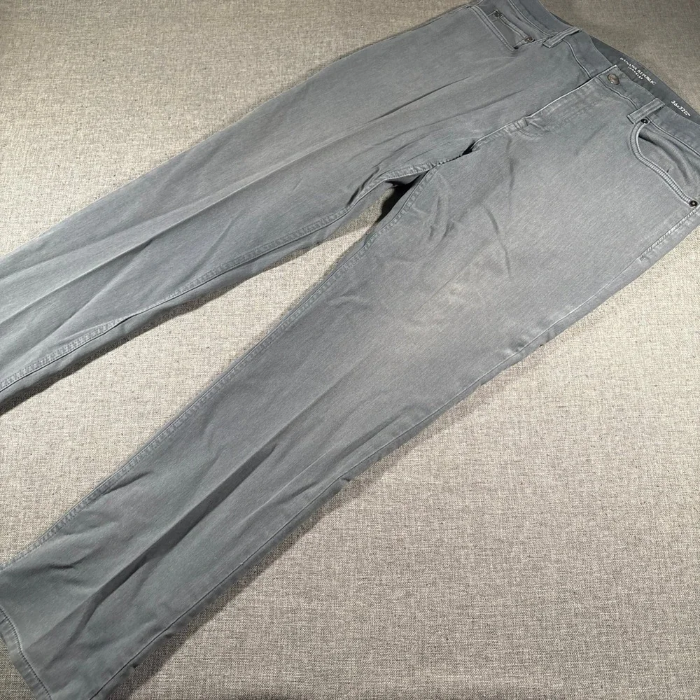 Banana Republic Traveler‎ Pants Mens 36x32 Grey Slim Fit Five Pocket Chino